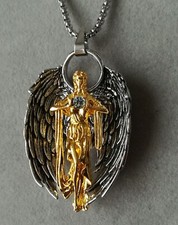 Engel Schutzengel Anhänger Mit Halskette Silber Gold Glücksbringer Flügel Liebe