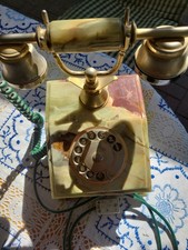Antikes Telefon Marmor/Onyx Wählscheibentelefon Vintage Antik