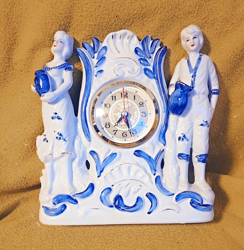 Vintage porzellan kaminuhr - kaminuhr, /
