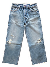 ZARA Damenjeans NeuBlau Wide