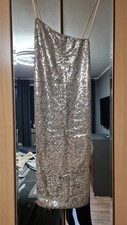 H&M Pailletten Kleid Gr: M