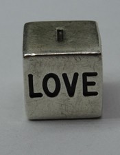 Original Pandora 790200 Würfel I Love you Bead 925 Silber Bicolor Charms Nr.53