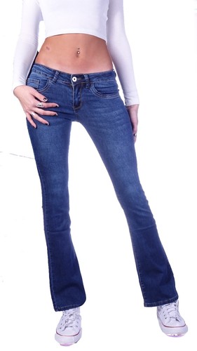 Damen jeans hose bootcut - hose,
