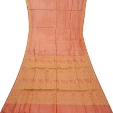 Vintage Lachsrosa Sarees 100%