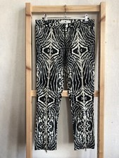 zebra jeans 36 skinny zip reißverschluss h&m studio collection schwarz weiß
