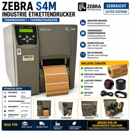 Zebra s4m etikettendrucker - s4m,