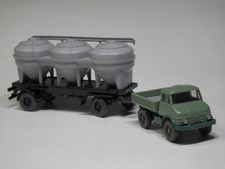 WIKING Konvolut Mercedes Unimog 406 m. Silo-Anhänger