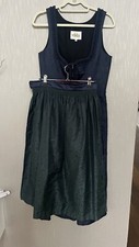 Ein ✨Traum ✨ WENGER ✨ Dirndl dunkelblau mit grüner Schürze Gr. 38