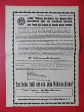altes FLUGBLATT Deutsche 