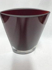 ROTE DESIGNVASE GLASVASE