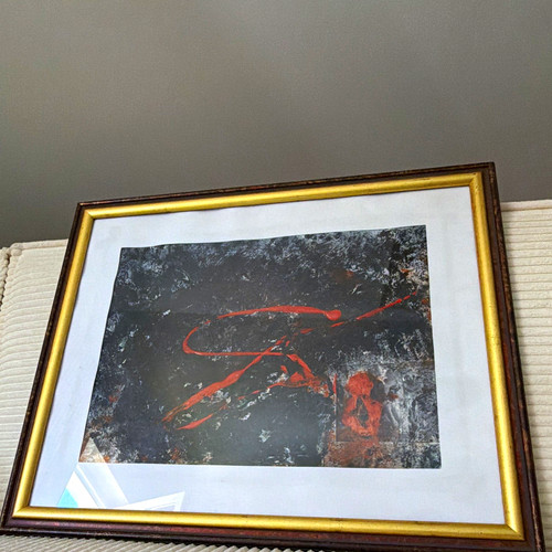 Abstraktes kunstwerk gerahmt - abstraktes,