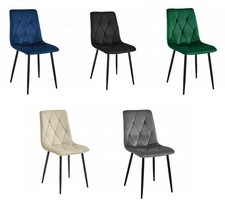 Gepolsterter Samtstuhl