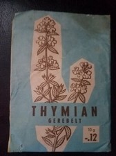  ALTE DDR PACKUNG THYMIAN - HELMUT OSTMANN Löderburg - Staßfurt  -  GEWÜRZE OVP 