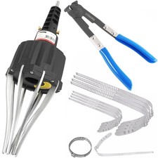 TECPO ACHSMANSCHETTEN DRUCKLUFT SPREIZER KLEMMZANGE 8 KLEMMSCHELLEN FALTENBALG