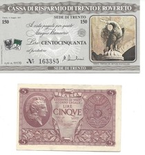 Geldschein Banknote Italien 5