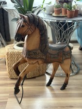 Pferd Holz Karussellpferd Antik Vintage Rare Selten