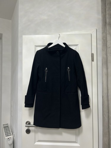 Sisley wollmantel schwarz - wollmantel, –