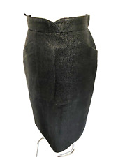 !!  Sexy Lederrock bleistiftrock  Gr; 40 Leder mit Prägung  schwarz