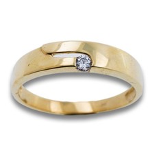 Solitär Ring 333 Gold 8 Karat