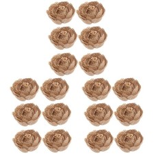 18 stücke Sackleinen Rose für Weihnachten Hochzeitsfest Dekoration und