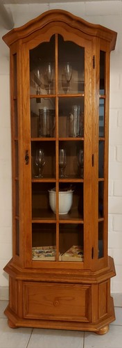 Vitrine schmal eiche - vitrine,