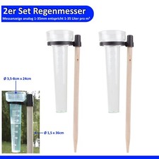 2x Regenmesser Kunststoff mit