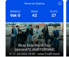 2x Stray Kids DominAte Online Tickets Amsterdam