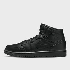 Nike Air Jordan 1 Mid Triple Black Sneaker Schuhe Schwarz 554724-093 GR:47, 49.5