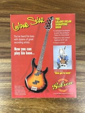 Gibson Gitarre, Bass, Leland Sklar Signature Bass,  Poster, Plakat - Vintage