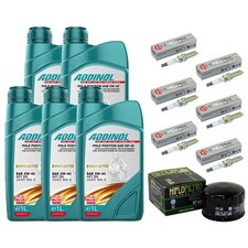Inspektion Öl Set 5L Zündkerzen Ölfilter für BMW K 1600 GT K48 K61 K1600 2011-22