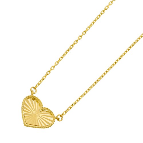 Herzkette gelbgold 333 karat - gelbgold, 8
