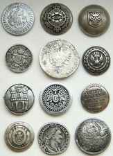 Gruppe von Welt verschiedene Militär und Zivil Uniform Knöpfe (Y24-07-01)