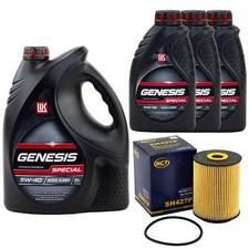 Motoröl Set Lukoil Genesis 5W-40 8 Liter + Ölfilter für Audi A8 4.2 3.7 S8 4D2