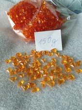 150 Gramm Kunststoff Steine Orange Deko