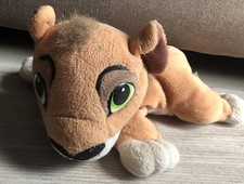 Simba, König der Löwen,Stofftier,liegend,Sandsäckchen,ca 25 cm, Augen zerkratzt 