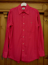Lacoste Hemd -  sehr gut erhalten - Gr.  38 - gestreift - Pink + Weiß
