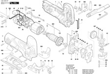 Bosch GST 90 E Stichsäge original Bosch Ersatzteile Liste 3601E8G001