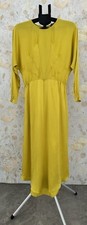 Kaviar Gauche Kleid Maxikleid Seide Damen Gr. 36 UK 10 US 6 Gelb Designerstück