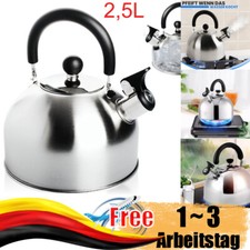 2,5L Wasserkessel Flötenkessel für Induktion und Gasherd Teekessel mit Pfeifton