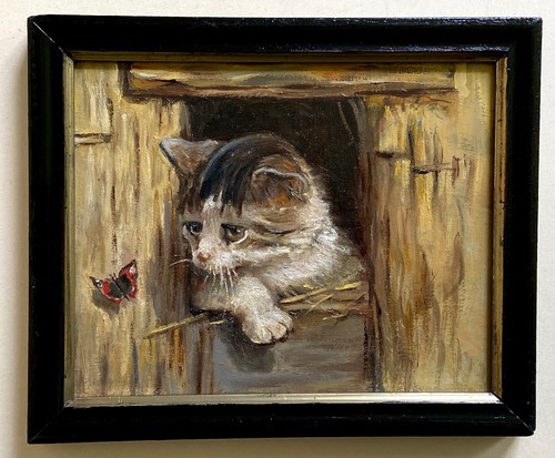 ölgemälde junge katze und - katze,