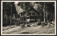 Jenbacher Naturfreundehaus, Berghütte auf der Ebnet, Ansichtskarte 