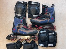 K2 ESCAPE Blau  Inlineskater - Größe 48 - inkl. Schutzausrüstung