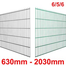 Doppelstabmatte 6/5/6 - Gittermatte - Drahtmatte - Zaun 630mm - 2030mm