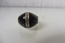 Silberring , schöner , alter Ring  , 925 Silber mit Onyx und Markasit