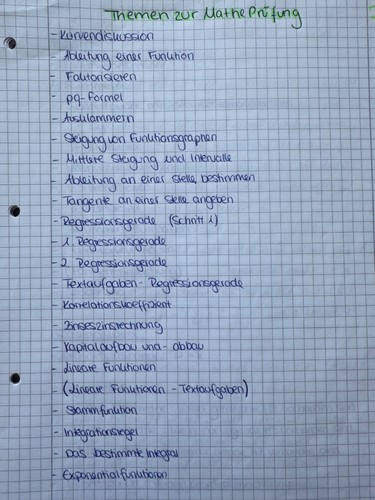 Prüfungsvorbereitung mathe - prüfungsvorbereitung,