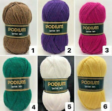 Podium, 100 gr. Knäule, 25% Wolle und 75% Acryl, 11 Farben, Freie Farbauswahl