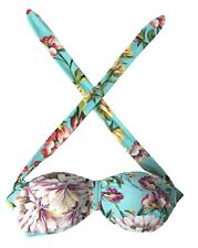DOLCE & GABBANA Bikini Oberteil Mintgrün Blumenmuster Beachwear IT3 / M 360usd