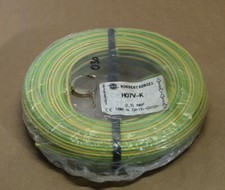 0,39€/m  Norbert Kordes NK Aderleitung Kabel 2,5mm² H07V-K gelb-grün Rolle 100 m