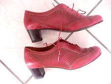 Vabeene Schnürschuhe, rot, Gr. 43, Lochmuster, Lori B Fuchsia, mit Karton