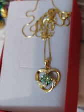 WEIHNACHTEN?-1,0 CT-MOISSANIT-HERZANHÄNGER-KETTE-925/SILBER